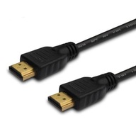 Savio CL-34 HDMI kábel 10m, čierny, zlaté koncovky, v1.4