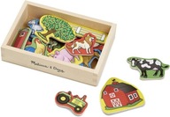 Drevené farmárske magnety 20 el Melissa a Doug