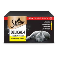 SHEBA VRECKÁ 80x85g HYDINY S PRÍCHUŤAMI KRMIVO PRE Mačky