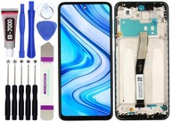 Modrý rám LCD displeja Xiaomi Redmi Note 9 Pro