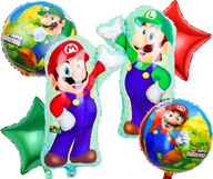 Súprava balónov SUPER MARIO Bros LUIGI x6