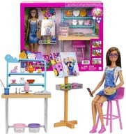 BARBIE SET ART ŠTÚDIO BÁBIKA + DOPLNKY.