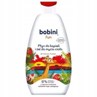 Bobini Fun tekutý kúpeľový gél a gél na umývanie tela s vôňou jahôd 500 ml