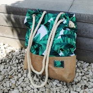 Pletená plážová taška Leaves PL151
