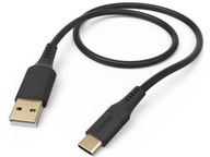 HAMA Flexibilný kábel USB - USB Type-C 1,5 m čierny