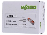 WAGO KONEKTOR PRECHODOVÝ 2x0,2-4mm2 221-2411 30 ks