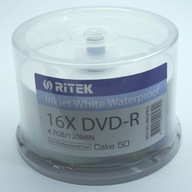 TRAXDATA RITEK DVD-R 4,7GB 16X TLAČITEĽNÝ LESKLÝ ATRAMENT/TEPELNÁ VODODOLNOSŤ