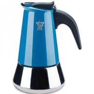 Oceľový tlakový kávovar na (6 tz) modrý