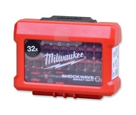 SADA BITOV MILWAUKEE SHOCKWAVE BIT V KAZETE 32 ks