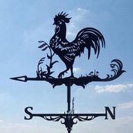 Weathervane Koruhvička Kovový čierny kohút