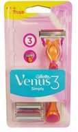 Stroj na 3 kazety Gillette Simply Venus s 8 kazetami