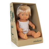 MINILAND Európska bábika dievčatko, 38 cm