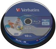 BD-R Verbatim 25 GB Printable SL Datalife Cake 10 ks