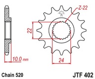 JT PREDNÉ OZUBENÉ KOLO S GUMOU BMW F 650 '94-'15, APRILIA PEGASO 650 '98-'04