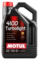 MOTUL OLEJ 10W40 5L 4100 TURBOLIGHT / A3/B4 / SN / 229,3 / 501,01 505,00 /