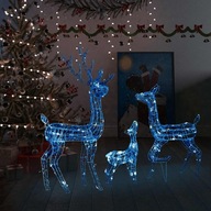 vidaXL Christmas Reindeers Acrylic 300 Blue