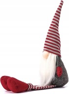 Vianočný trpaslík 60 cm Santa Claus Grey Veľká dekorácia darček