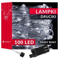 100LED MIKRODRÔTOVÉ LAMPY, STUDENÁ BIELA