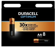 8x alkalická batéria DURACELL OPTIMUM AA R6 LR06