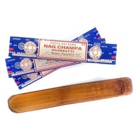 Sada vonných tyčiniek Nag Champa x3 so stojanom Satya