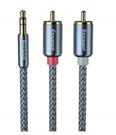 Kábel Audio Kábel ESSAGER Mini Jack (3,5 mm) - 2x RCA 2 GOLD 2m