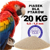 PIESOK PRE PAPÁGY, KANÁRIKY, VTÁKY, PRACH Z KÚPEĽA 0,5-1,2 mm S SCHVÁLENÍM 20 KG