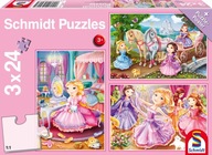 Schmidt Puzzle 3 x 24 dielikov Princezné