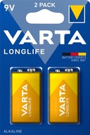 2x ALKALICKÁ BATÉRIA VARTA LONGLIFE 9V 6LR61