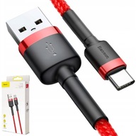 BASEUS SILNÝ USB KÁBEL USB-C TYP-C Spletený KÁBEL RÝCHLE NABÍJANIE 3.0 2A 3M