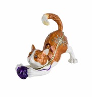 Rakva Ginger Cat Orange Metal Faberge