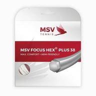 Tenisový výplet MSV Focus Hex Plus 38 set. 12 m biela 1,30 mm