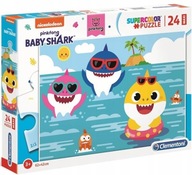 PUZZLE MAXI 24 KUSOV. BABY SHARK SUPER COLOR 3+