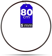 ČIERNA obruč 80 cm 5 mm ODOLNÝ kovový drôt