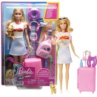 Bábika Barbie Malibu na cestách so psíkom HYJ18