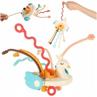 Montessori detská senzorická hračka hryzátko Labuť Montessori darček