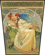 Obrazovka princezná Hyacinta Alfons Mucha