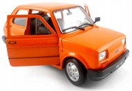 FIAT 126P MALUCH MODEL KOVOVÝ WELLY 1:21 ORANŽ