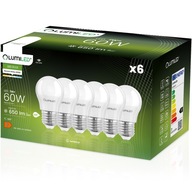 6x E27 LED žiarovka GUĽA 7W = 60W 4000K LUMILED