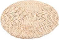 Pletený TATAMI MAT POOF PODLAHOVÝ VANKÚŠ NA CVIČENIE JOGY, okrúhly 45 cm