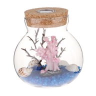 Wander Clear Glass Display Cloche Blue Sand Coral