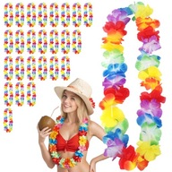 HAVAJSKÉ kvetinové náhrdelníky ALOHA HAWAI párty ibištek hen party x25