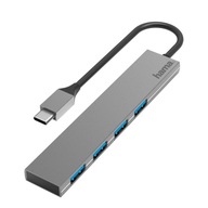 HAMA PREMIUM USB HUB 4xUSB strieborný