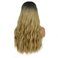 Parochňa OMBRE DLHÉ VLASY VLNY BLOND HNEDÁ 70 cm