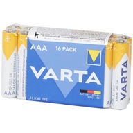 16x VARTA AA BATÉRIE 1,5V R6 LR6 ALKALICKÉ BATÉRIE PRSTY