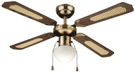 Stropný ventilátor GRAVIS Klasický štýl | Priemer 106cm | Lampa, mosadz