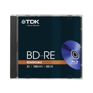 TDK BLU-RAY BD-RE 2x 25GB 1ks prepisovateľný !!