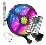 LED pás RGB SET 2,5m + IR44 DIAĽKOVÉ + Napájanie