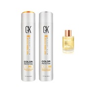 Global Keratin Gk Hair Shampoo Conditioner Color Protect 300 ml + olej 10 ml