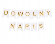 Banner girlanda vlajky ľubovoľný nápis prispôsobené narodeniny