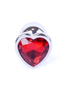 Zástrčka-Jewellery Silver Heart PLUG-Červená